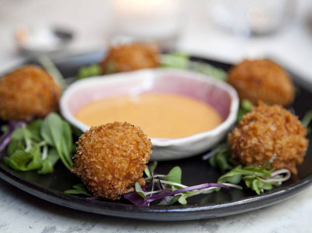 Gooey spicy ham-and-cheese fritters at ABC Cocina Gooey spicy ham-and-cheese fritters at ABC Cocina