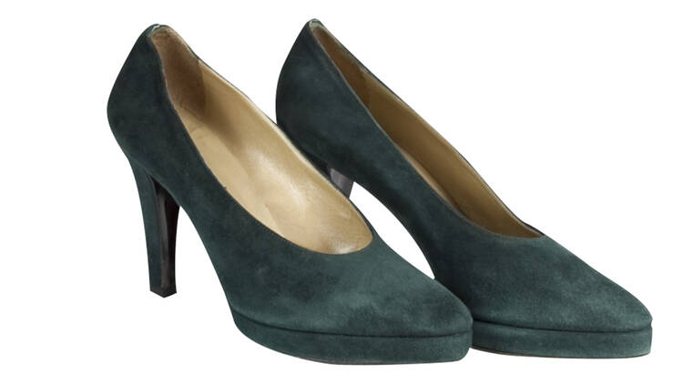 Yves Saint Laurent suede pumps, $95 (were $835), at Eva New York