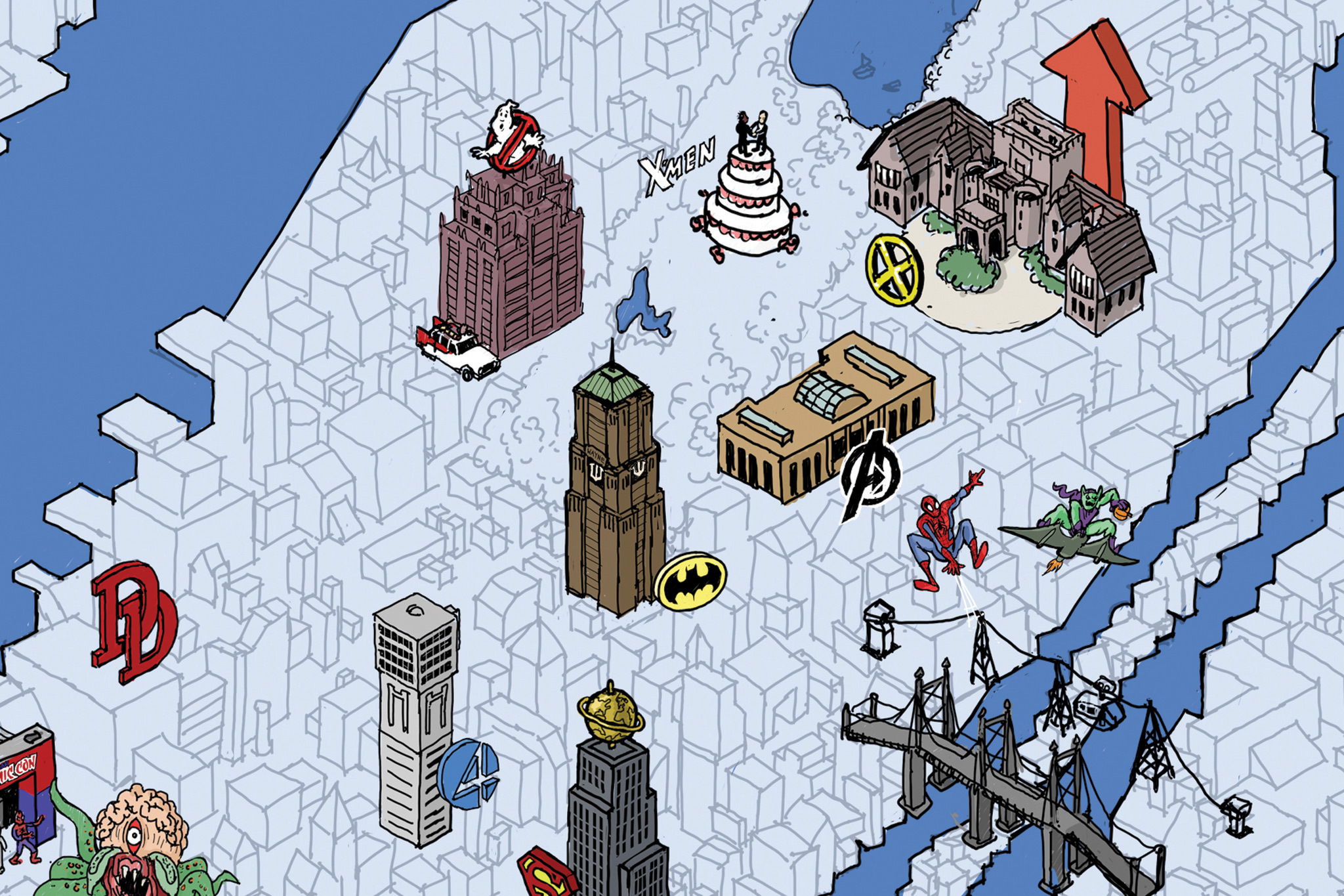 map-of-new-york-city-for-geeks-where-superheroes-hang-out