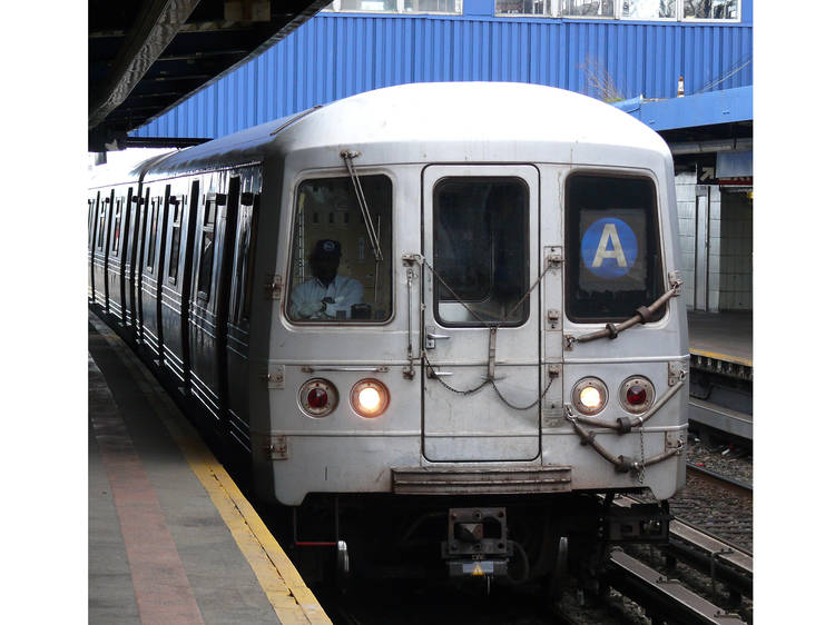 A teenager brakes for the A train