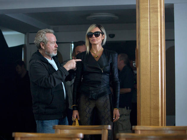 Ridley Scott, director of The Counselor, with Cameron Diaz