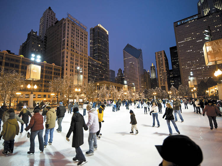 Ice Skating in Millennium Park