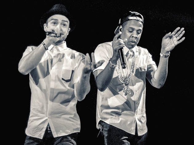 Jay Z and Justin Timberlake at Soldier Field Jay Z and Justin Timberlake at Soldier Field