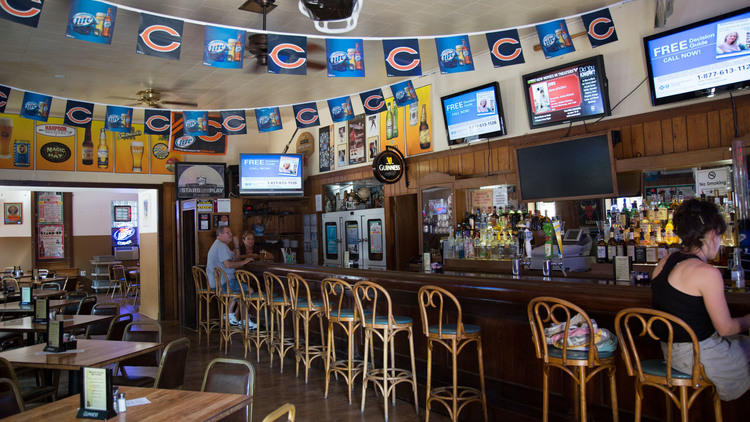 Interior of a bar