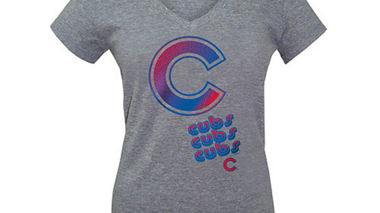 Large PINK I only Kiss Cubs Fans baseball 3/4 sleeve Tee shirt. Chicago Cubs