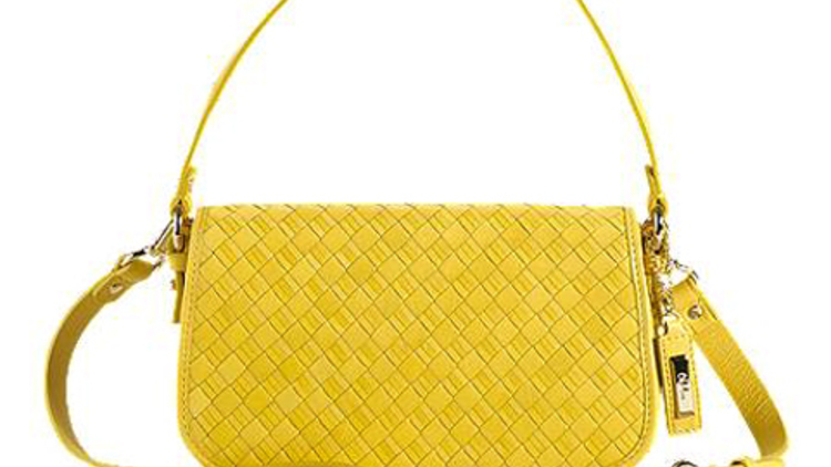 Coach Yellow Small Town Leather Convertible Bucket Bag