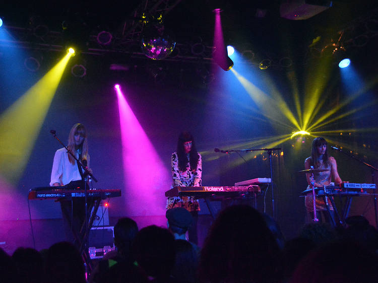 Au Revoir Simone performs at Highline Ballroom during the 2013 CMJ Music Marathon on October 16, 2013.