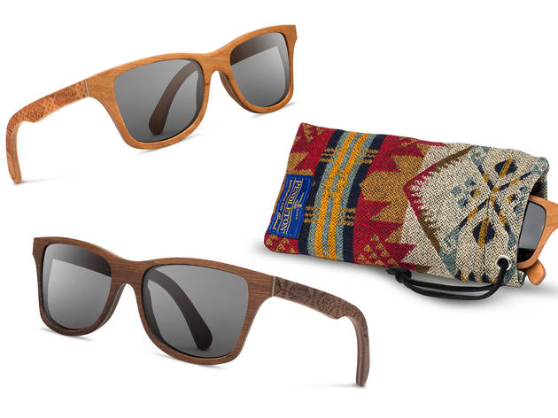 A pair of Shwood for Pendleton sunglasses A pair of Shwood for Pendleton sunglasses