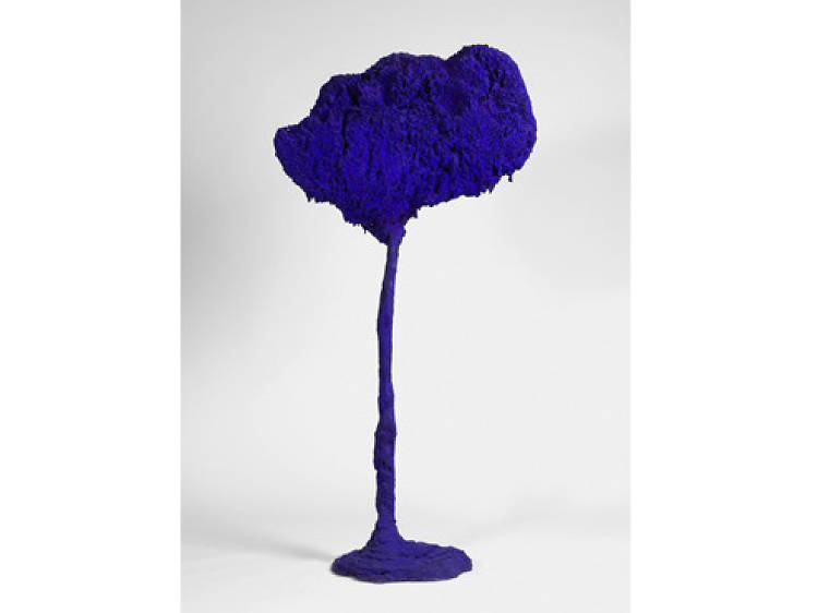 SE 71, l'arbre, grande éponge bleue d'Yves Klein