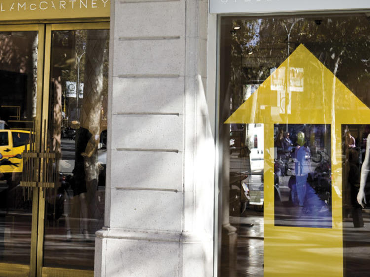 Shopping Map of Passeig de Gràcia in Barcelona, Catalunya, Spain