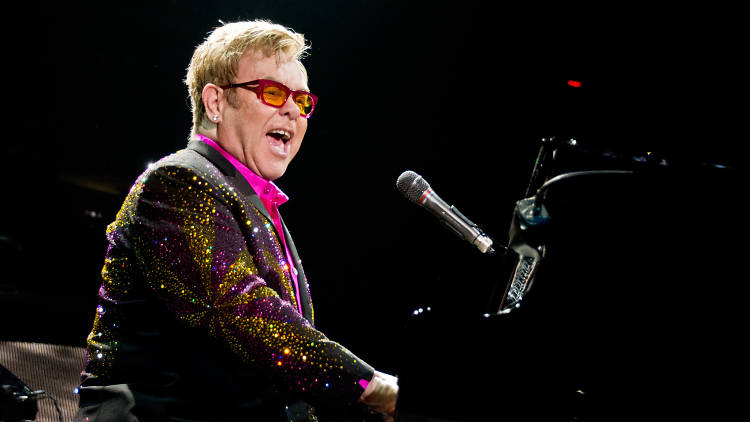 Elton John performs at Madison Square Garden on December 4, 2013.
