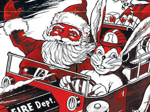 Santa y el conejo de helado Santa y el conejo de helado