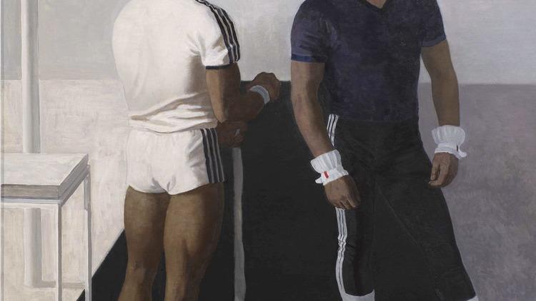 Mikhail Izotov ('Gymnasts. Portrait of Vladimir Artemov and Yury Korolyov', 1987)
