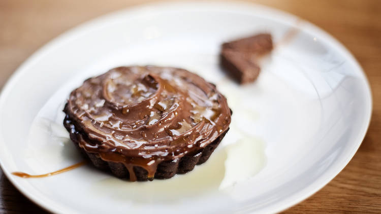 Chocolate budino tart at Bestia