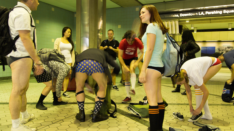 No Pants Subway Ride Los Angeles 2014 (slide show)