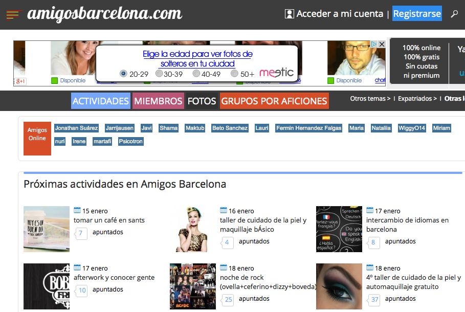 me pillaron en un sitio web de citas