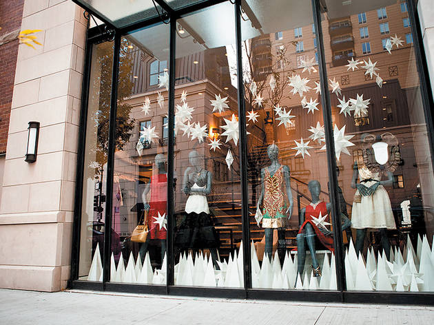 Holiday store window displays