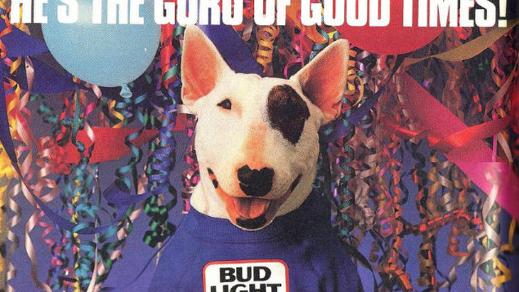 Spuds MacKenzie, "the original party animal," made his debut in a 1987 Bud Light ad that aired during Super Bowl XXI.