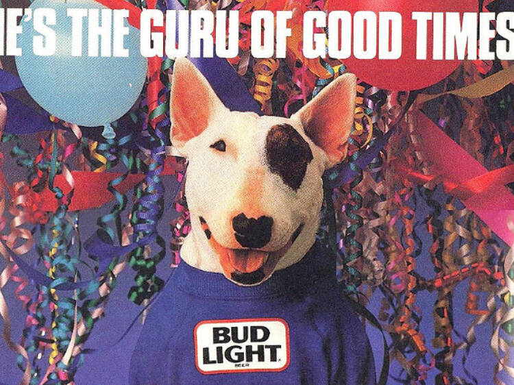 Spuds MacKenzie, "the original party animal," made his debut in a 1987 Bud Light ad that aired during Super Bowl XXI.