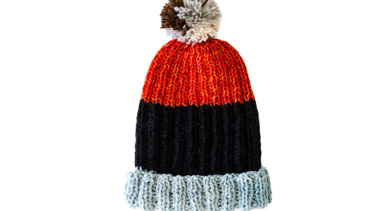 Kids Bonton Checkerboard Beanie