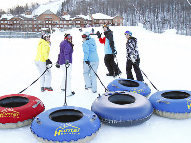 Snow tubing at Hunter Mountain