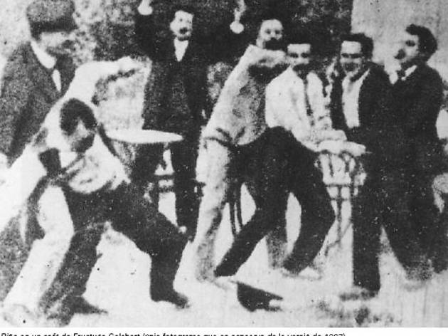 Baralla en un cafè, Fructuós Gelabert (1897) Baralla en un cafè, Fructuós Gelabert (1897)