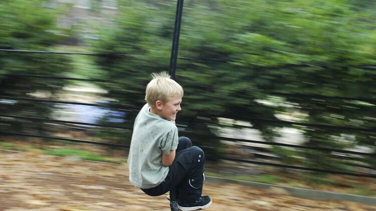 Fly down a zip wire at Coram's Fields playground