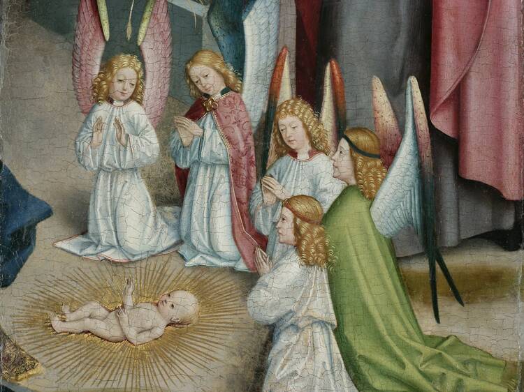 ‘Angels Worshipping the Christ Child’ (1470-80) by Master of Liesborn