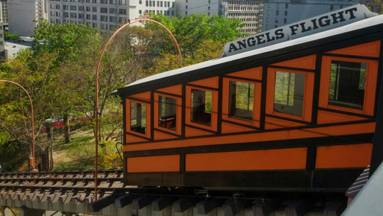Ride the rails up Angels Flight for 50 cents