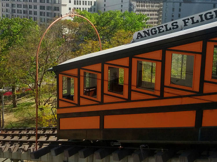 Ride the rails up Angels Flight for 50 cents