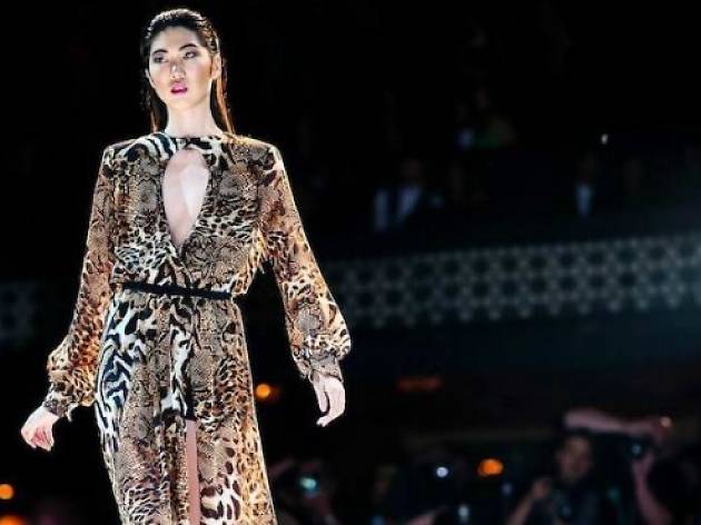 Dress by Glaudi at a past LA Fashion Week.