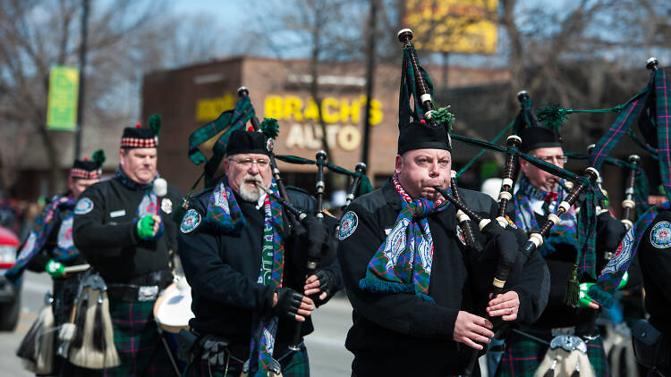 A family-friendly parade, filled with bagpipers, floats and Irish dancers, made its way down Western Avenue for the South Side Irish Parade on March 16, 2014.