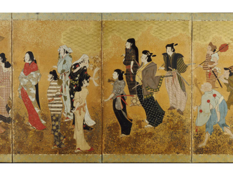 Unknown Artist, Cherry Blossom Viewing Picnic, circa 1624-44 (Edo period)