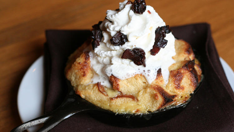 Pretzel bread pudding at Ada St.