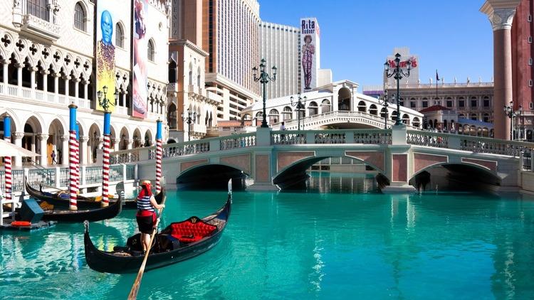 Gondola ride at the Venetian