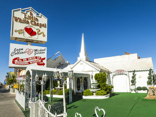 A Little White Wedding Chapel Shopping In Downtown Las Vegas