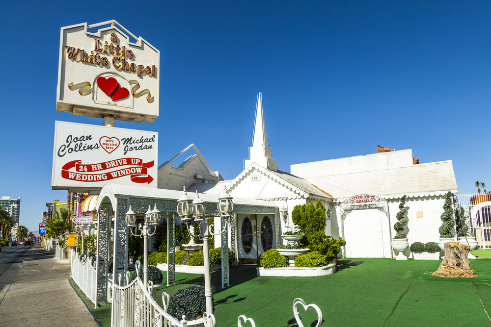 A Little White Wedding Chapel Shopping In Downtown Las Vegas