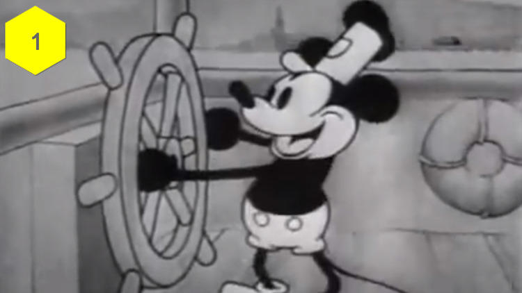 “Steamboat Willie” (Walt Disney, 1928)