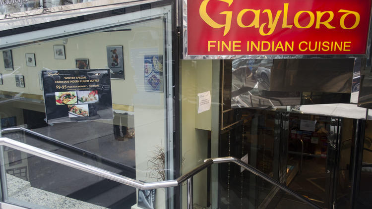 Gaylord Indian Restaurant, located at 100 E Walton St.