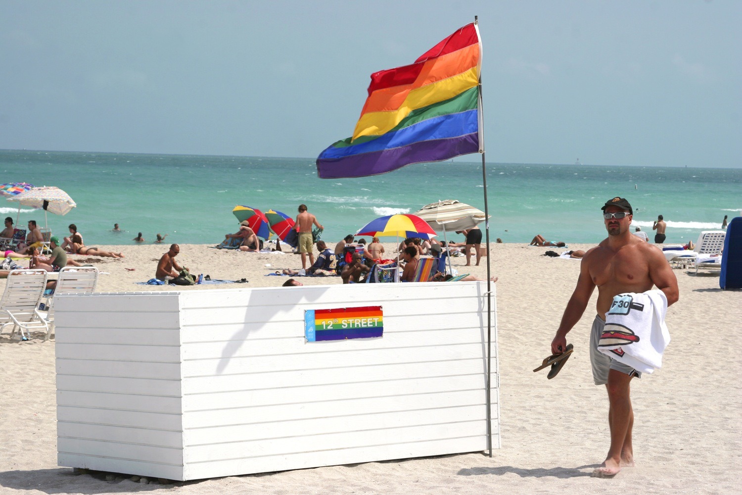 Nomadic Boys on X: Miami Beach is puuuurfect for some good sweet Vitamin  Sea. The gay beach out here is by 12th street and therefore called the 12th  Street Beach. Not so