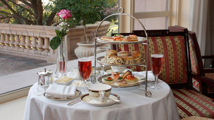 Tea service at the Langham Hotel Pasadena