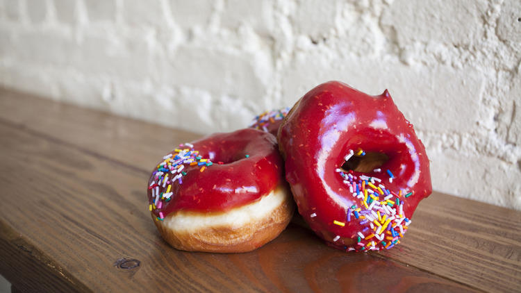 Raspberry Sriracha Donut at Dough Loco