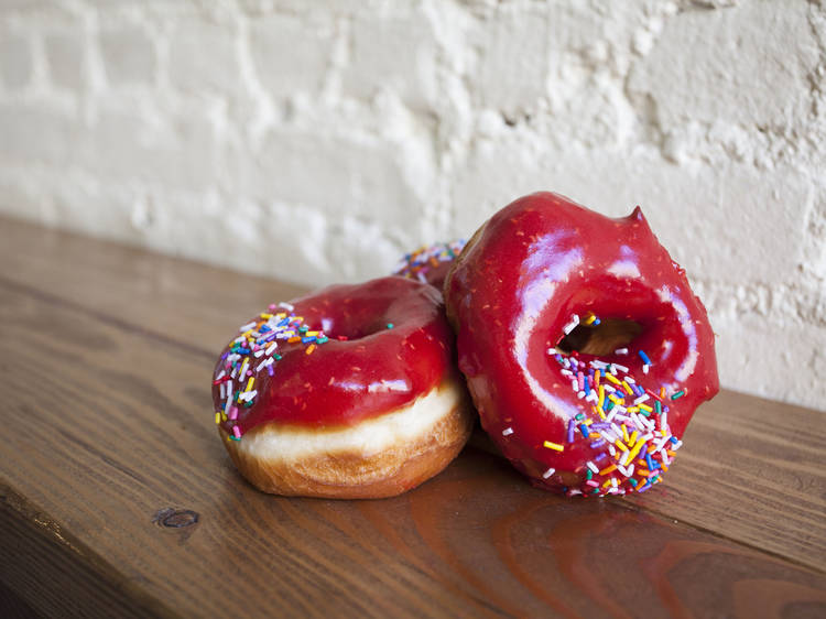 Raspberry-sriracha doughnut at Dough Loco