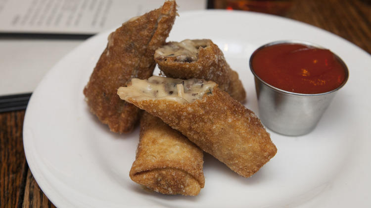 Philly cheesesteak egg rolls at Pork Slope