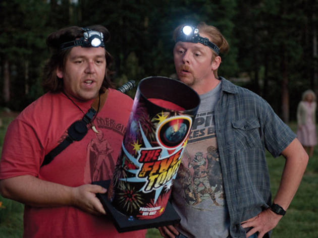 Nick Frost and Simon Pegg in <em>Paul</em>