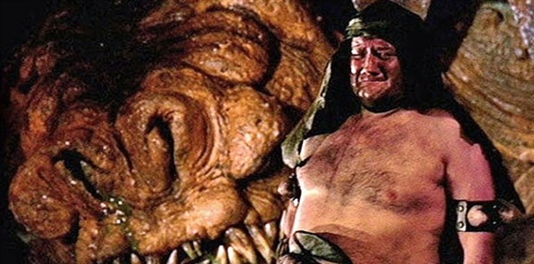 The Rancor Keeper sobbing in Star Wars: Episode VI Return of the Jedi 