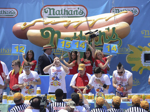 Nathan's Famous Fourth of July International Hot Dog Eating Contest Nathan's Famous Hot Dog Eating Contest.