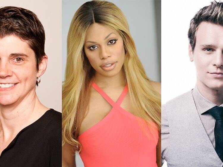 Rea Carey, Laverne Cox and Jonathan Groff