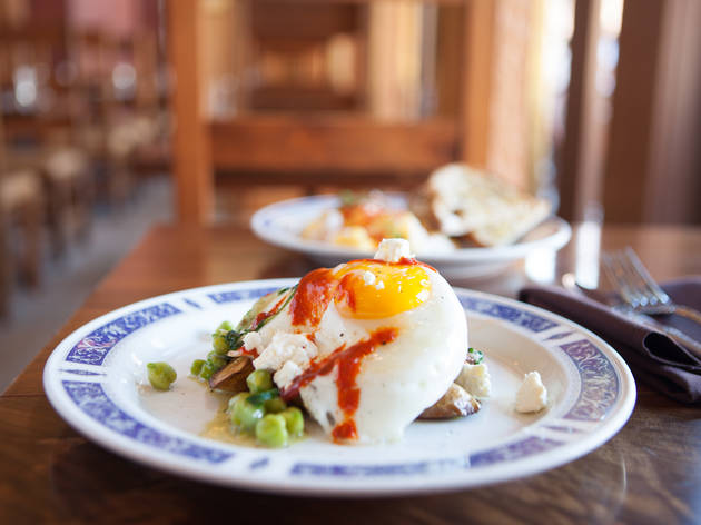 Blood sausage hash and roe scramble at The Publican.