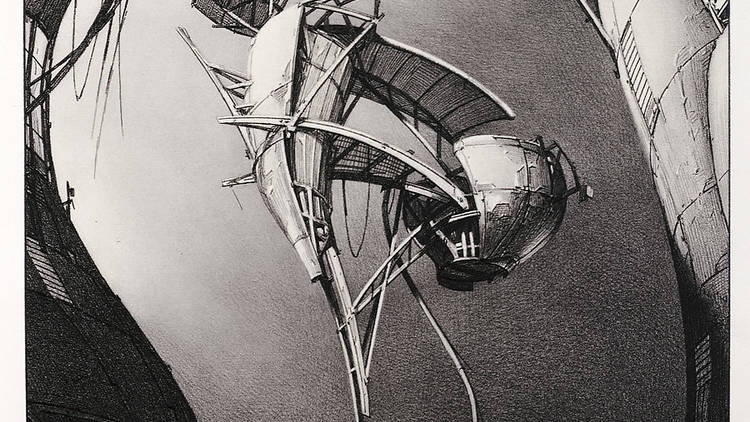Lebbeus Woods, Photon Kite, from the series “Centricity,” 1988